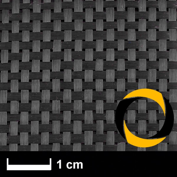 Kohlegewebe 160 g/m² (Aero, Leinwand) 100 cm